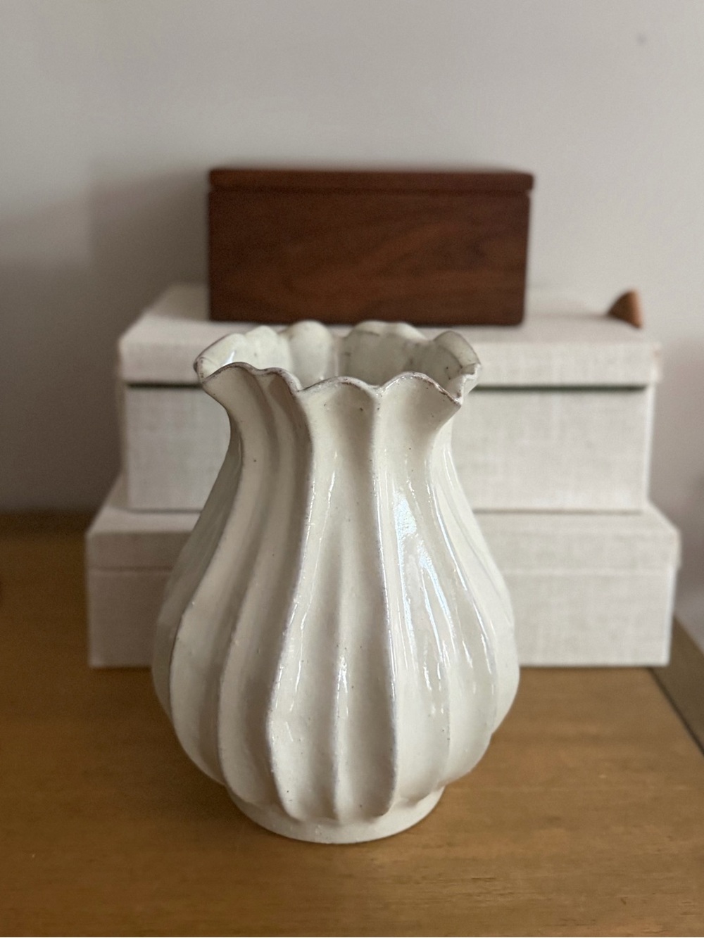 Cream Ceramic Ribbed Vase Hearth & Hand Magnolia